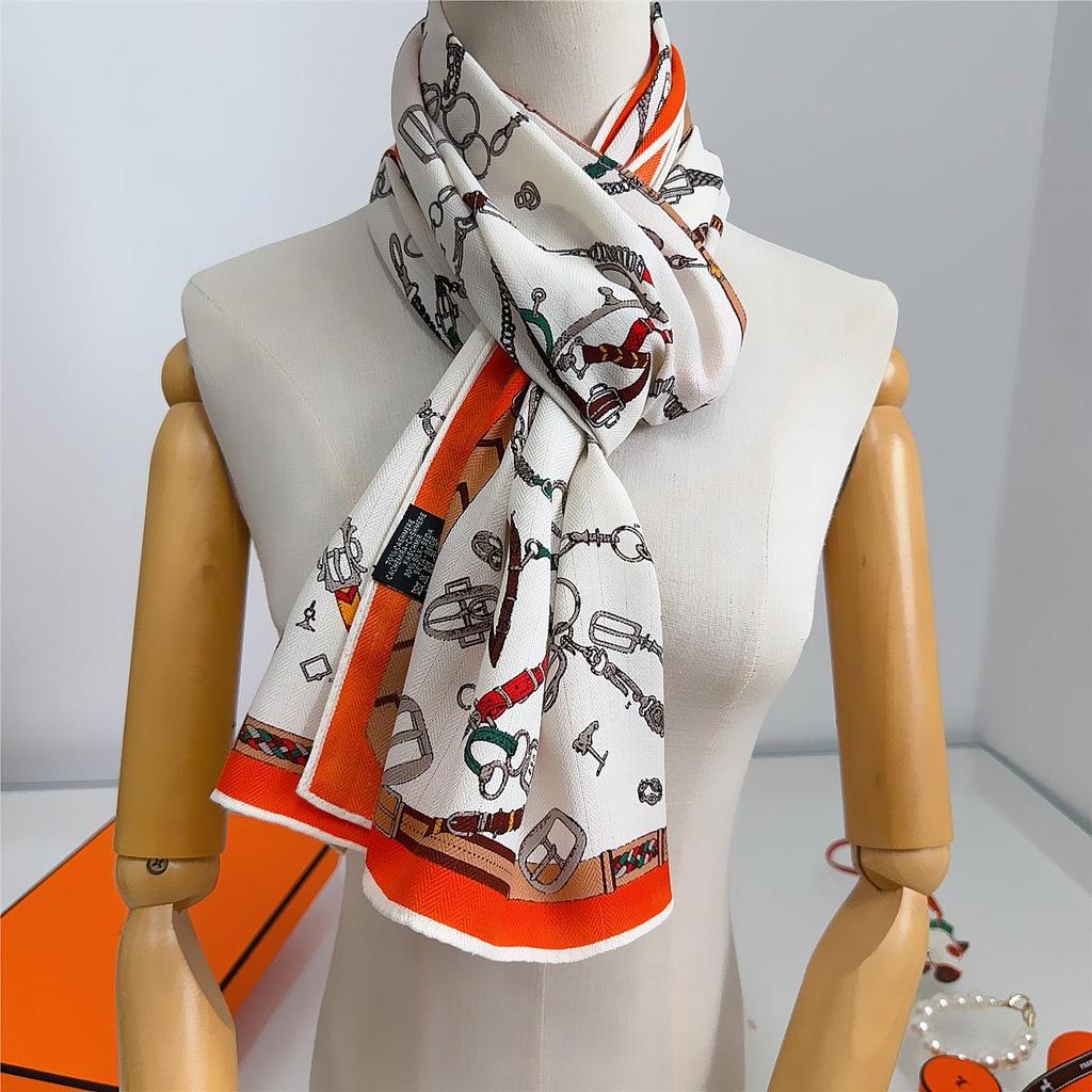 Herringbone Velvet Scarf: Winter, Versatile, Thickened, Hand-Rolled Edges, Small & Long