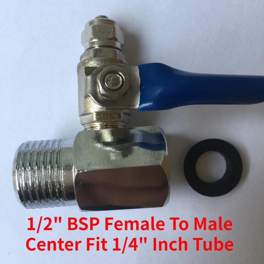1/4" 3/8" OD Tube Tap Shut off Ball Valve POM Quick Fitting Connector Tee Elbow Reducer Aquarium RO Water Filter Reverse Osmosis