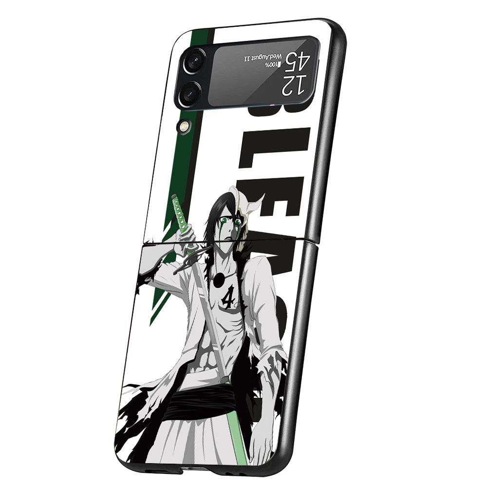 Anime Bleach Ichigo Kenpachi Phone Case For Samsung Galaxy Z Flip 7 6 5 4 3 5G Cover ZFlip7 ZFlip6 ZFlip4 ZFlip5 ZFlip3 Coque Fu