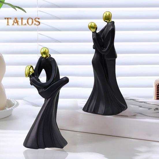 Dancing Couple Statue Resin Abstract Couple Ornament Desktop Hugging Couple Sculpture for Bedroom Living Room Decor Wedding Gift