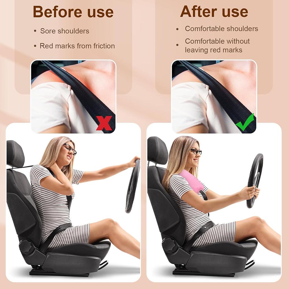 Soft Universal Fit Seatbelt Cover Neck Cushion Protector For Adults Kids