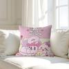 Cute E-Esther B-Bunny Pillow Case Removable Washable Cushion Cover – All-Season Soft Linen
