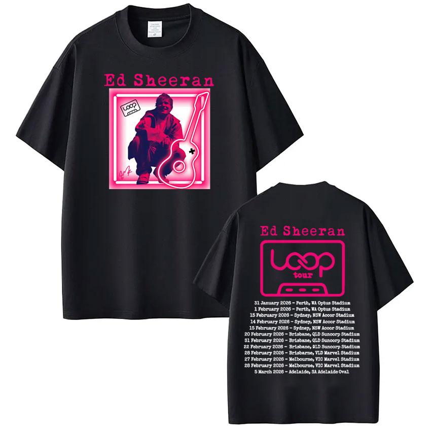 

Ed Sheeran Loop Tour Australia 2026 Tour Merch Tshirt Men Women Fashion Casual Tshirts Hiphop Shortsleeved Cotton Tshirts 4XL