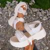 Fashion High Platform Sandals Women New Summer Buckle Chunky Beach Shoes Women Bling Wedges High Heels Women Sandals Zapatos De Mujer
