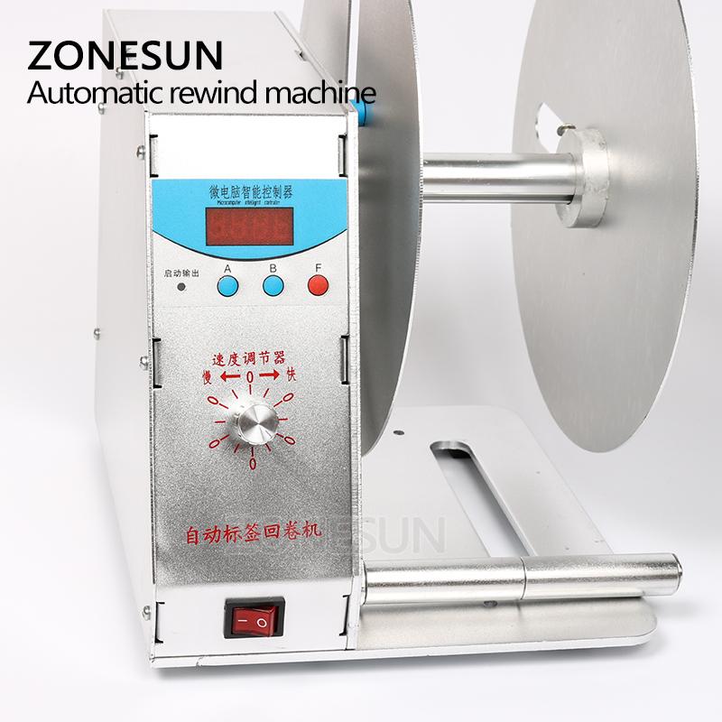 ZONESUN ZS-LRA3 Automatyczna Maszyna do Nawijania Płaskich Etykiet do Ubrań Etykieta Pielęgnacyjna Kod Kreskowy