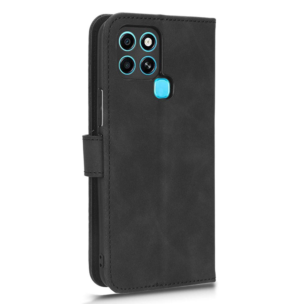 For Infinix Smart 6 Skin-Touch Feeling PU Leather Phone Case Stand Flip Wallet Cover