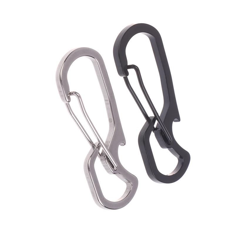 Stainless Steel Keychain Bottle Opener Multifunctional Carabiner Multifunctional Outdoor Keychain Ring Bag Pendant