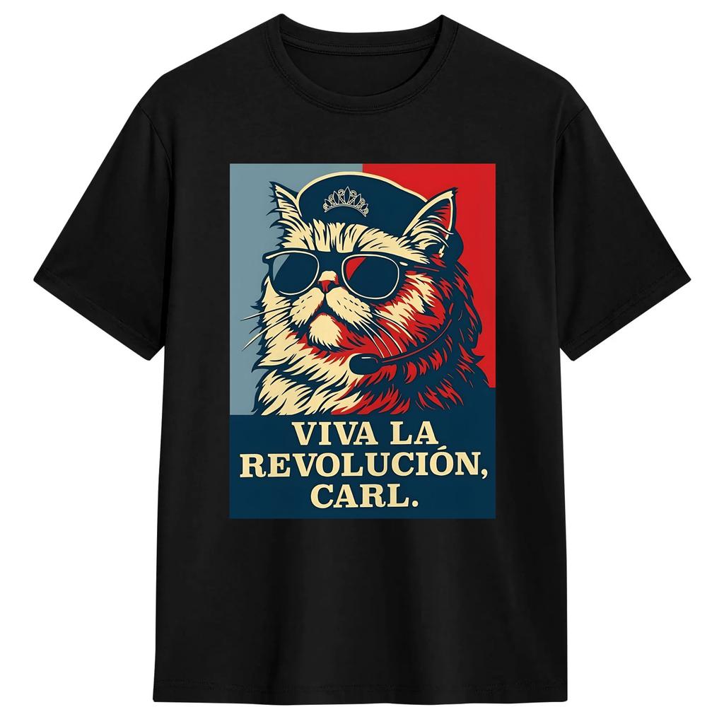 Viva La Revolucion Carl Dungeon Crawler Funny Cotton T Shirt For Beach Streetwear T Shirts O Neck Hippie Tee Shirt