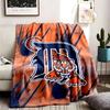 Detroit Tigers Theme Personalized Outdoor Flannel Blankets Soft And Suitable For All Seasons Perfect For Sofas Beds And Camping