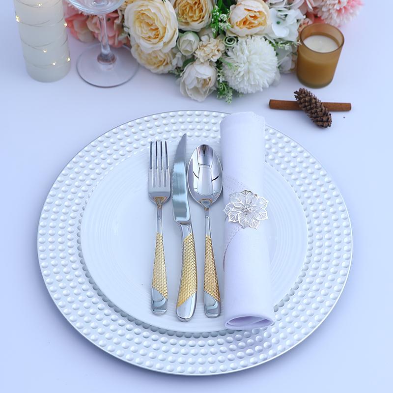 6/12 Stück, 12,9 Zoll, Wiederverwendbare Platzteller, Perfekt für Hochzeit, Weihnachtsdekorationen, gold, silber, blau, schwarz, Rot, roségold