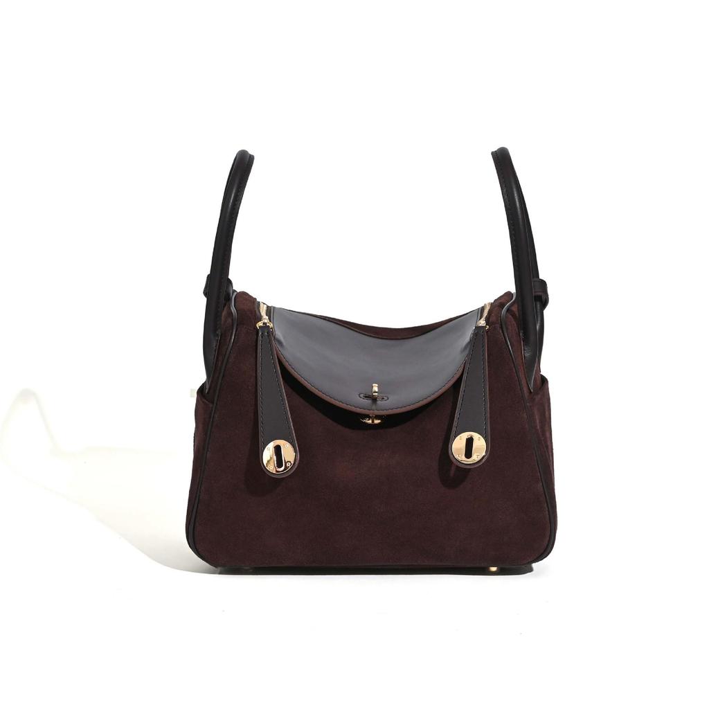 Damska torba Lindy Doctor ze skóry krowiej 2025: Skóra matowa, Duża pojemność, Modna torba na dojazdy do pracy i na ramię na jesień/zimę