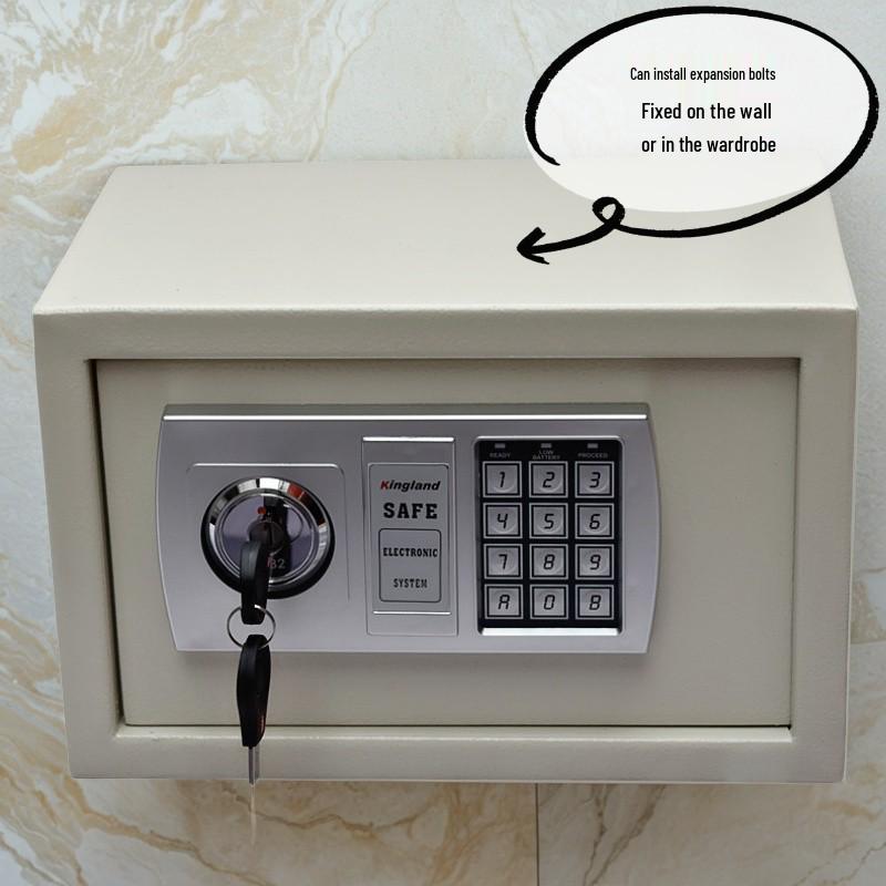 Secure Mini In-Wall Safe: Double-Lock, Anti-Theft, Password-Protected for Home or Office Storage.