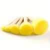 4 Pcs Yellow Sponge Brushes for Graffiti, Painting, and Art Projects - Round Mushroom Heads, Durable Rubber