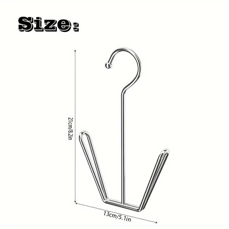2Pcs Durable Stainless Steel Shoe Rack Hanger - Space-Saving Metal Storage Hook for Coats Hats & Slippers Shoe Storage Organizer