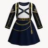 Kids Girls Casual Daily Dress Cute Cartoon Print Long Sleeves Dance Wear Princess Dress  2-12 Years