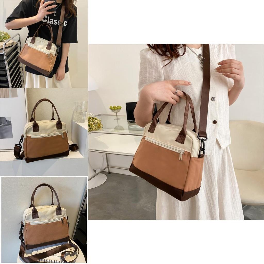 Trendy French Canvas Bag For Women Urban Style Chic Summer Crossbody Handbag