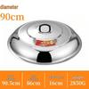 Stainless Steel Wok with High Lid & Free Shipping – Old-fashioned Stir-fry Pot, Heightened and Thickened Lid, Iron Body