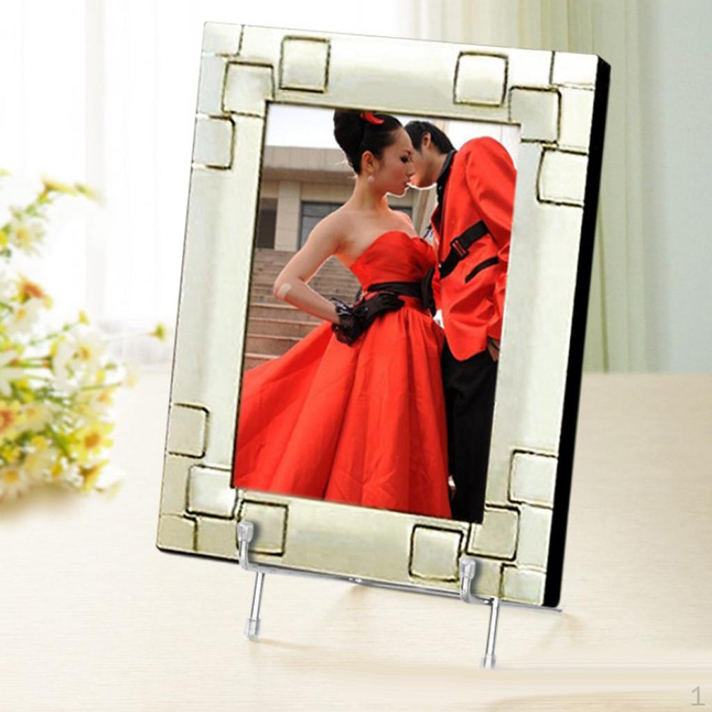 

6 -13 Iron Stand Easel Art Display Dish Rack Holder Book Silver, Rustproof L