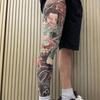 1pc Japanese Style Tattoo Socks Breathable Full Leg Socking Bodhidharma Men Sun-proof Socks  Riding