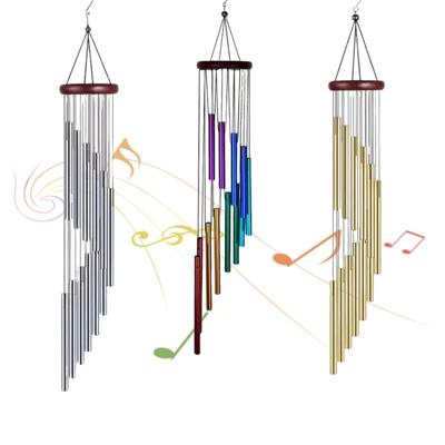 12 Windspiele aus Metall und Aluminiumrohren mit Haken, Dekoration für den Garten im Freien, für Zuhause, Hochzeit, Party, Gedenkdekoration, Gastgeschenke