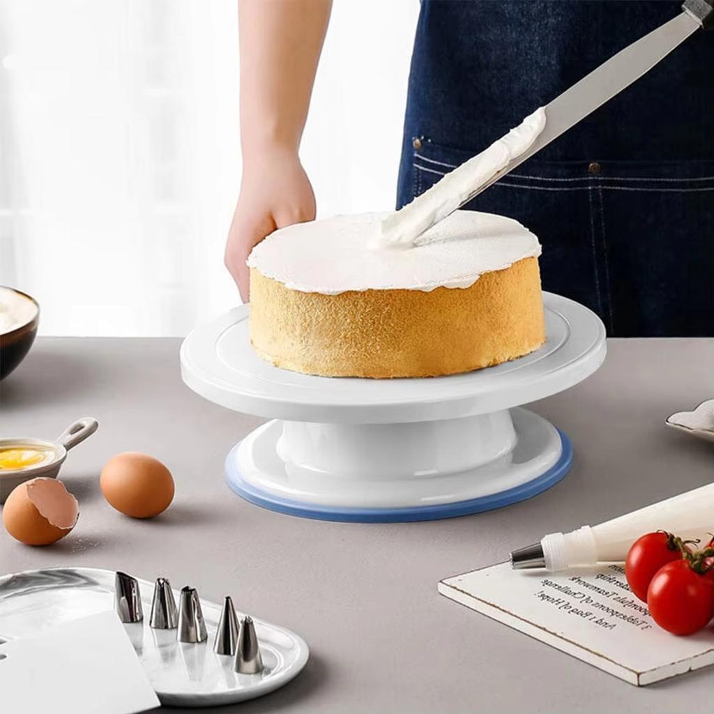 Cake Making Tools Kit For Decorating Include Plastic Rotating Cake Turntable Icing Smoother/Spatula DIY Cake Decorating Set Tool