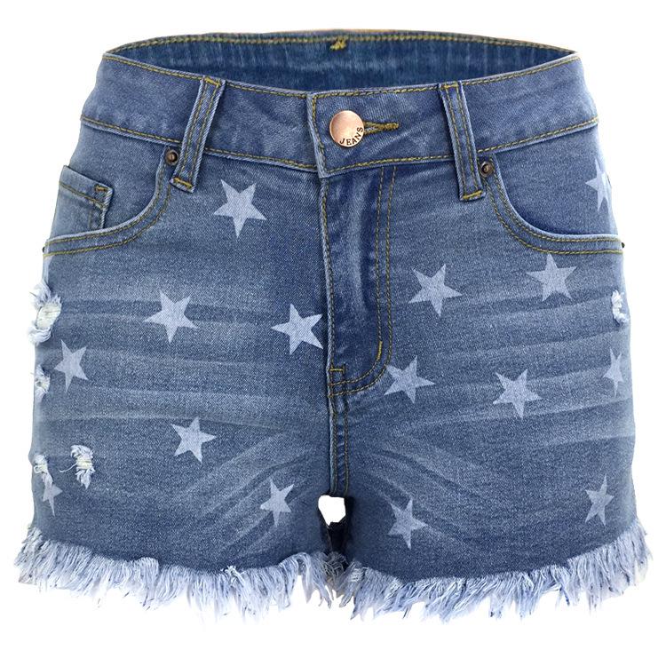 

Ripped Tassel Jean Shorts Girl 2XL світло-синій колір