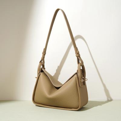 2025 New Niche Design High-end Shoulder Bag Large-capacity Commuter Dumpling Bag Women's Leather First Layer Cowhide