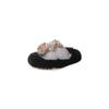 Soft cute kitten thick-bottomed fluffy slippers girl autumn fashion outer wear flanged children's cotton slippers woman
