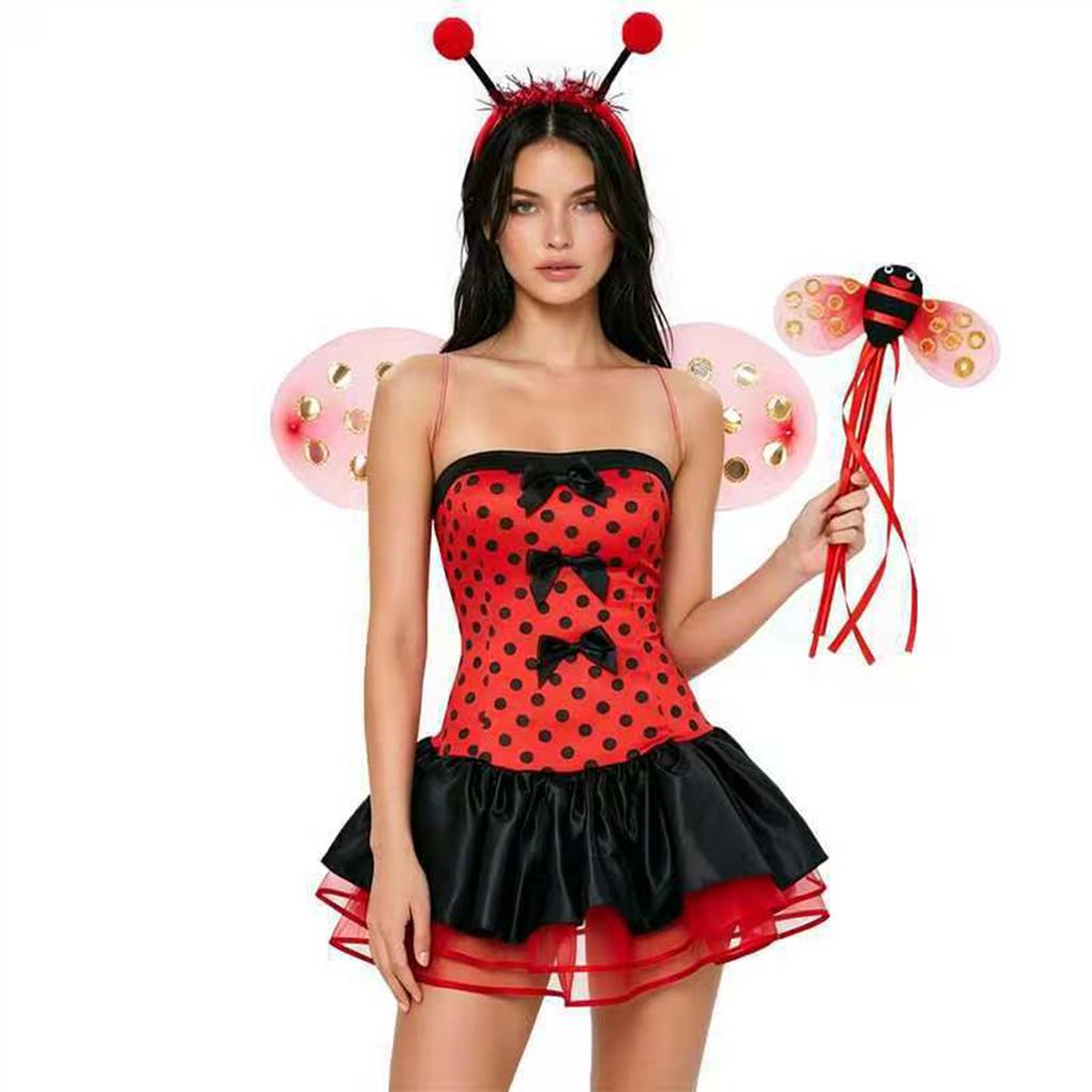 Women's 3-Piece Cami Set Christmas Costume Outfit for Holiday Party and Cosplay