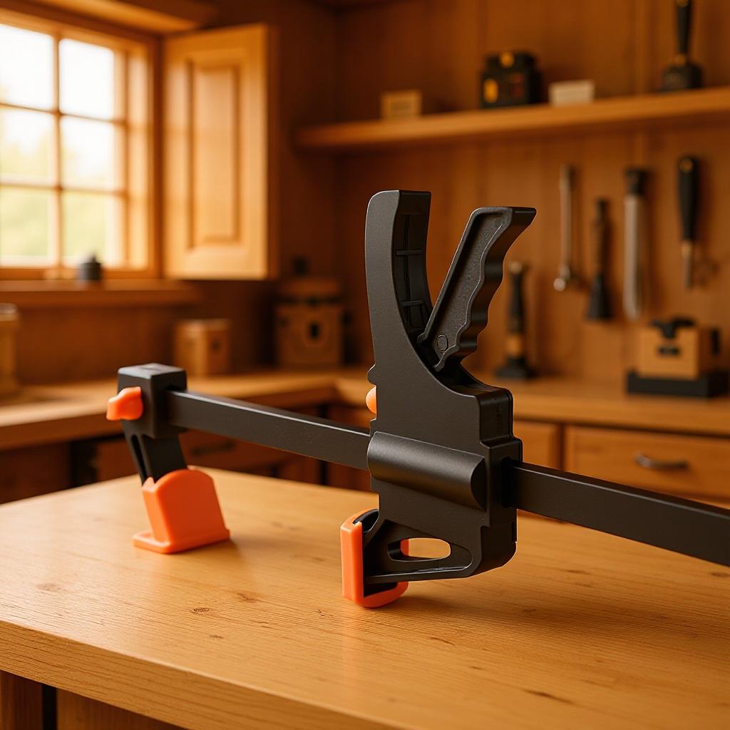 Complete Woodworking Clamp Set: Quick F-Clamp Holder and Tightener Tool