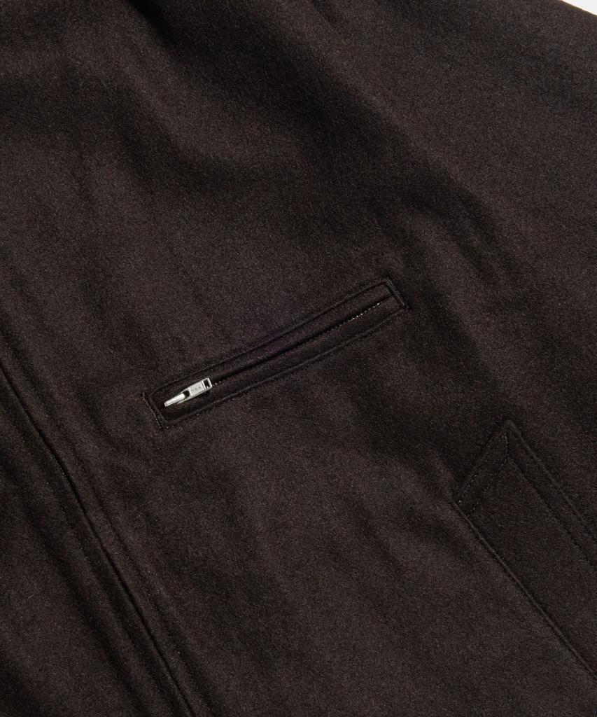 Espionage Wool Blend Track Blouson Dark Brown
