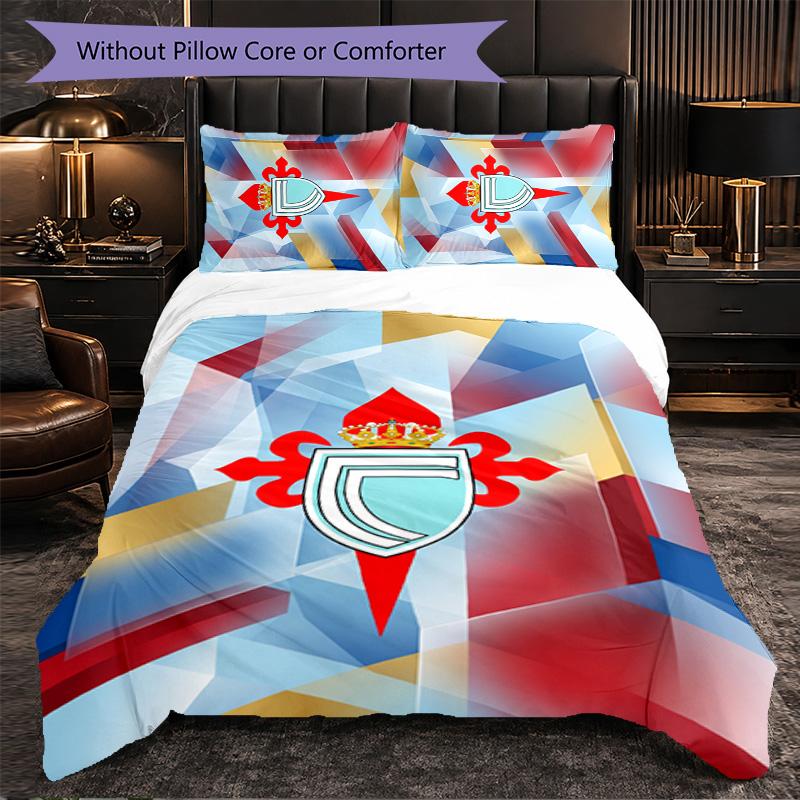 Celta Vigo FC Themed Bedding 3Pcs Duvet Cover Set Decorative Bed Linen For Teen Room Home Decoration