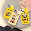 Comedy Animation C-Cuphead Cartoon Tempered Glass For Iphone 14 13 12 11 Pro Mini XS MAX 14Plus X XS XR Fundas
