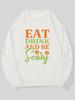 Men'S Funny Halloween Graphic Sweatshirt Navy Casual Pullover Sweater for Halloween Party Outfits, Halloween Clothes, Seasonal Fashion