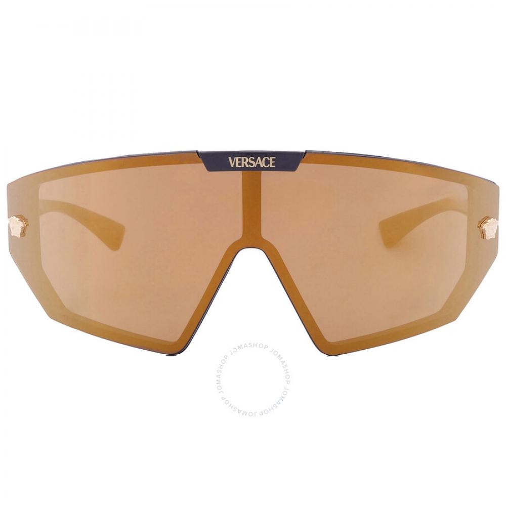 Versace Dark Grey Shield Unisex Sunglasses Ve4461 Gb1 87 47