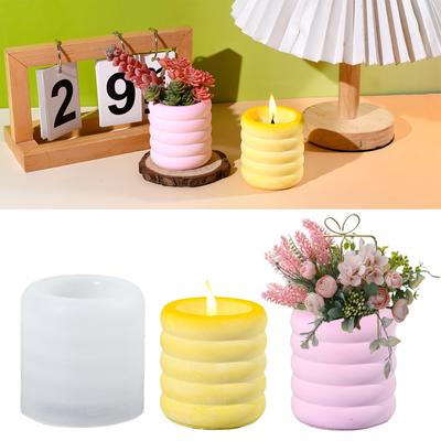 Sturdy Silicone Mold For Creative DIY Projects Featuring Five Rings For Crafting Scented Candles And Plaster Vase
