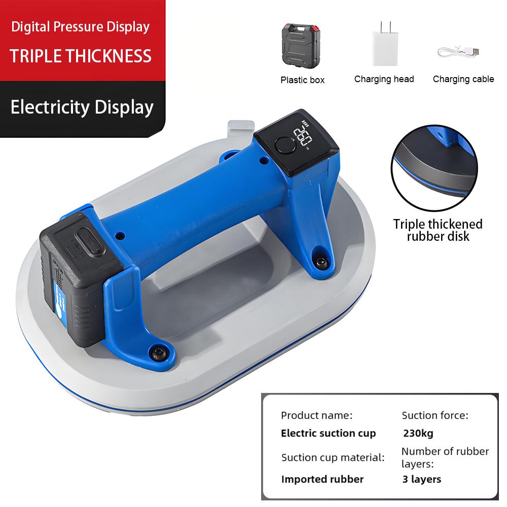 Powerful Suction Cup Electric Cordless Vacuum Pump 230KG Heavy Duty Durable Suction Cups for Smooth & Lightly Textured Surfaces