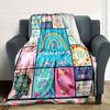 1pc Nurses,thank you Digital Printed Flannel Blanket, Super Soft Plush Fleece Bed Cover, Multipurpose Four Seasons Hypoallergenic Quilt for
