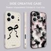 Pour Coque iPhone 17 Pro Max Motif Nœuds Papillon Soyeux de Luxe Magnétique Pour Magsafe Coque Souple Pour iPhone 16 15 14 13 Pro Max 17E 16E