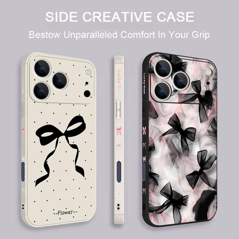 Pour Coque iPhone 17 Pro Max Motif Nœuds Papillon Soyeux de Luxe Magnétique Pour Magsafe Coque Souple Pour iPhone 16 15 14 13 Pro Max 17E 16E
