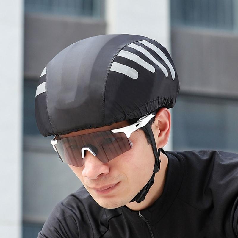Cyclings Bicycles Helmets Rain Cover with Reflectives Strips Waterproofs Windproofs Bicycles Helmets Cover Cyclings Ride Gear