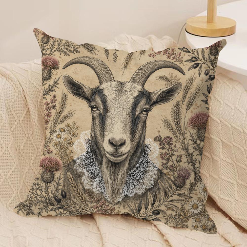 Vintage Woodland Animals Cushion Cover Pillow Case Short Plush Square Throw Pillow Covers Pillowcase Sofa Home Decor Gift