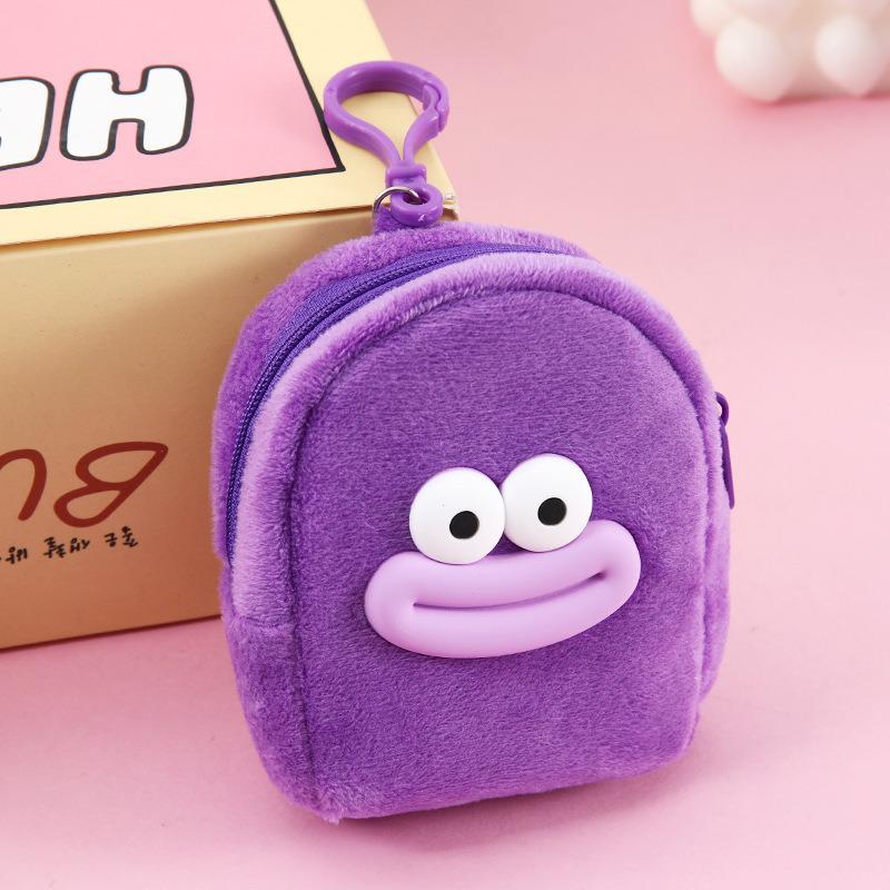 Cartoon Doll Plush Coin Purse: Custom Cute Mini Earphone & Storage Bag for Students and Children