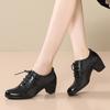 British Style Spring Women Pumps Round Toe Strange Heels 5cm Lace Up Soft Casual Office Lady Shoes Soft-soled Dancing Sneakers