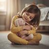 Soft Cotton Knitted Rabbit Doll Handmade Soothing Plush Toy Plush Rabbit Doll  Newborn