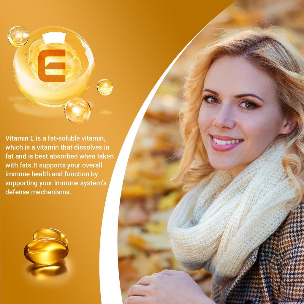 Vitamin E for Face, Hair, Glowing and Skin care,Cardiomyocyte Health, Antioxidant Protection