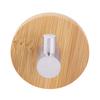 Natural Bamboo Stainless Steel Wall Hanger Hook Bag Key Towel Hanger Kitchen Single Hook