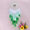 Handmade Woven Dreamcatchers Wall Hanging Beads Feathered Tassels Crystal Stone Tree Ornament for Bedroom Home Decors