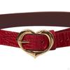 Belt, PU Leather Heart Buckle, Retro-single Girdle, Stylish Waistband, Decorative Belt for