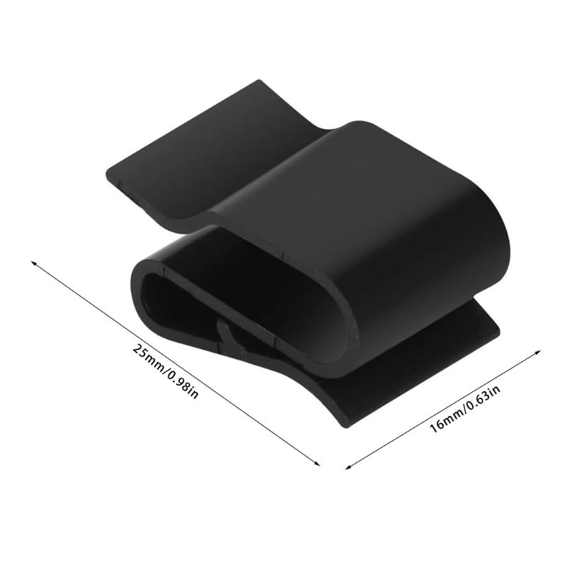 Pack of 30 Multipurpose Photovoltaic Cable Clamps Convenient for Outdoor Trailer Frame Wire Management 25x16mm